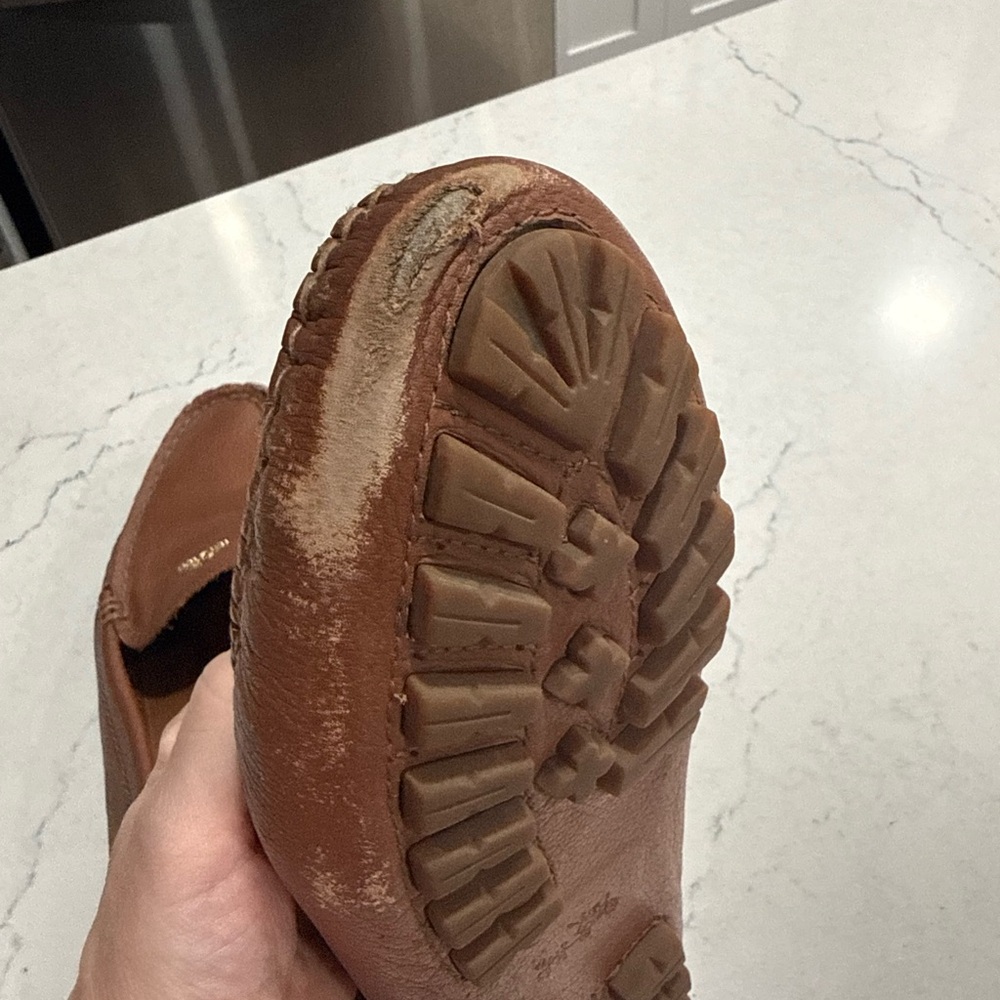 Coach Leather Loafer Flats Gold Logo Women's Size 10B Preppy - Picture 9 of 16